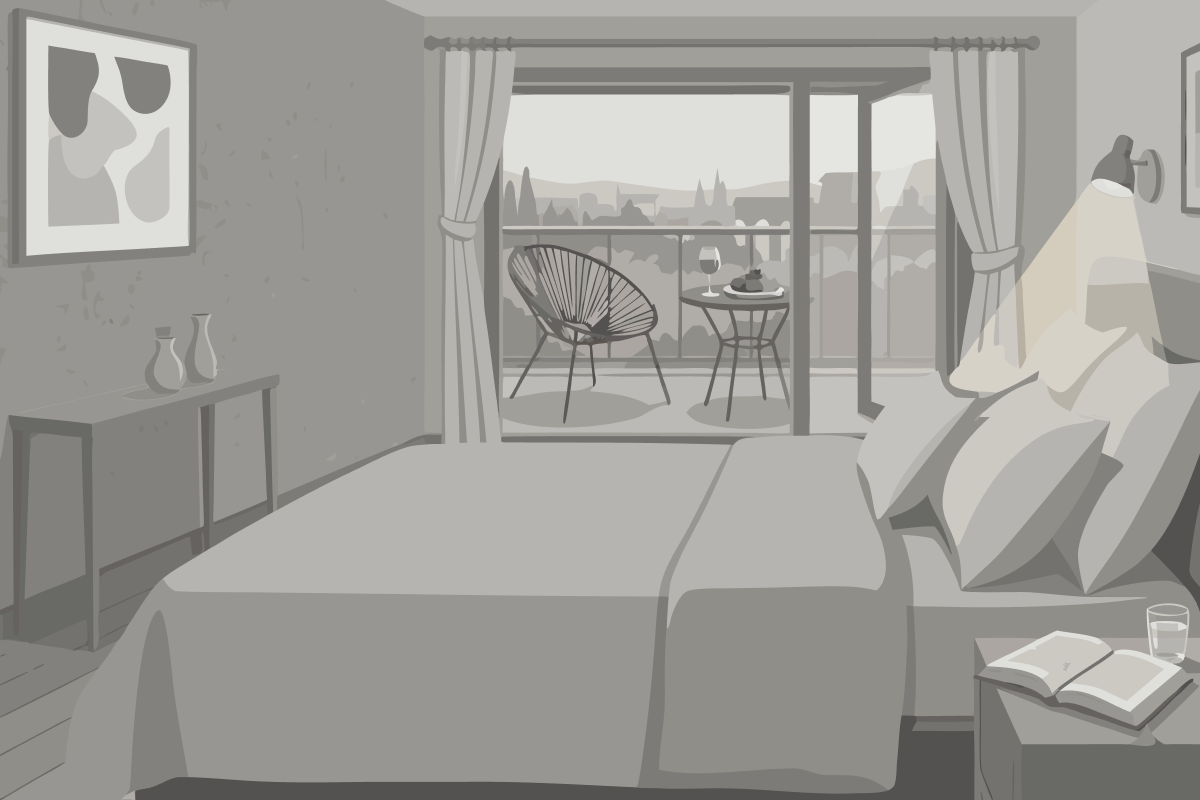 Deluxe Doppelzimmer mit Balkon und Zugang zum Spa